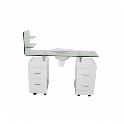 Table Manucure Plateau Verre