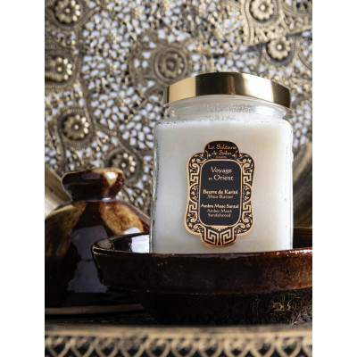 Beurre de karité Ambre musc santal 300gr Beurre de karité Ambre musc santal 300gr